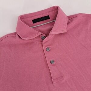 Greyson Mens Pink Polo Shirt Brrr Technology Short Sleeve Size Medium